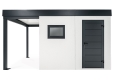 GARDEON® Gartenhaus mit Hörmann-Tür, Fenster und überdachtem Bereich